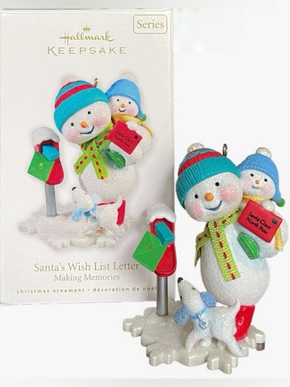 NWOT 2010 Hallmark Series Santa’s Wish List Letter Ornament